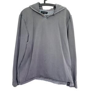 Lucky Brand Mens Size Med Gray Hoodie Sweatshirt Comfy Outdoors Hiking Rugged